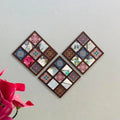 Modern Abstract Wall Art Set 8x8 Brown MDF Mirrors