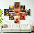 9 Piece Abstract Wall Art Set for Home Decor