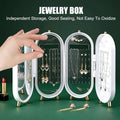 Jewelry Box for Earrings Necklaces Bangles Clear Acrylic Gold Legs
