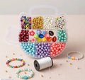 Multicolor DIY Jewellery Beads with Elastic Thread Roll