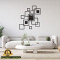 Modern Black Geometric Wall Clock for Home Office Decor