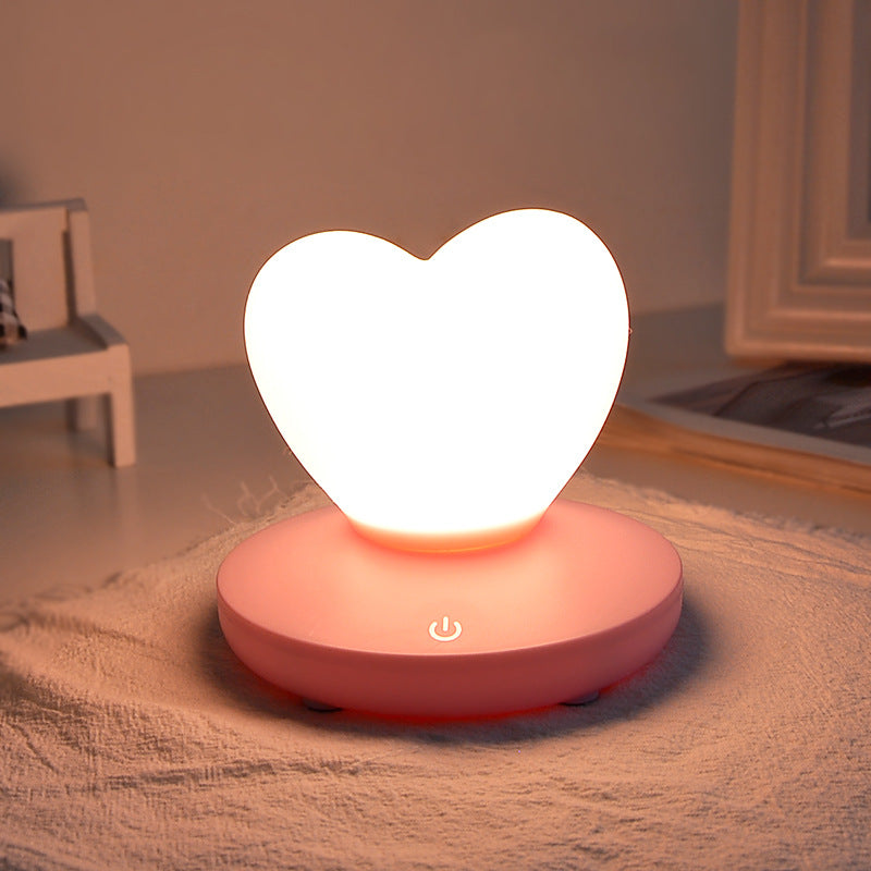 Heart Shaped USB Night Light Pink
