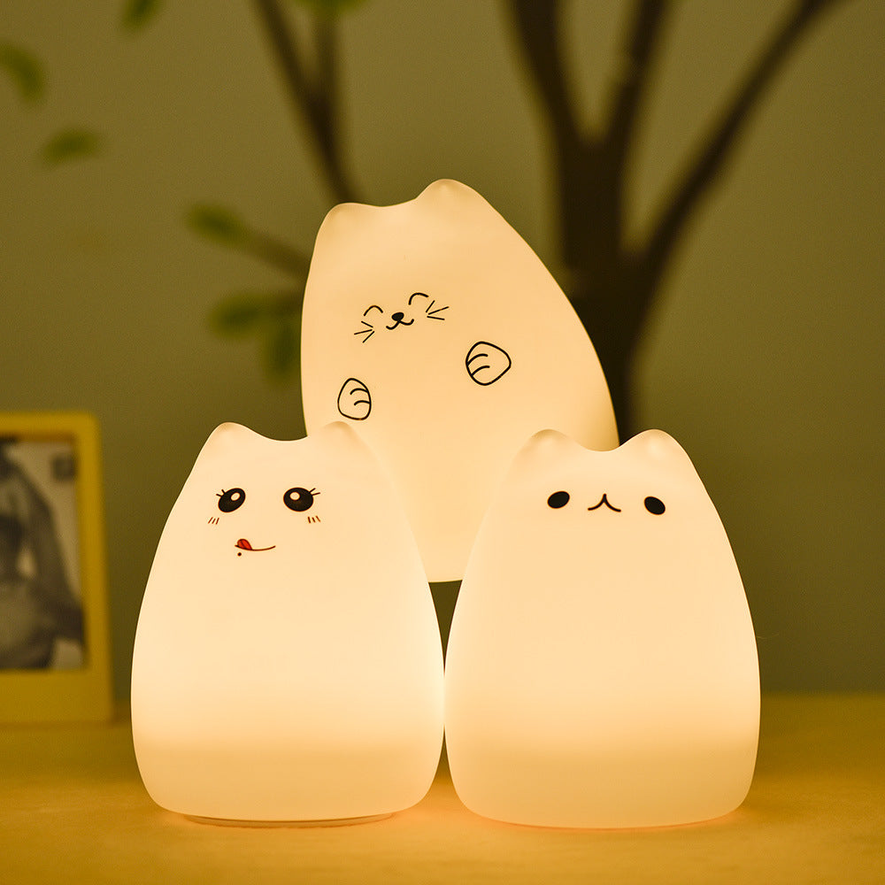 Cute Cartoon Cat Night Light for Kids Room